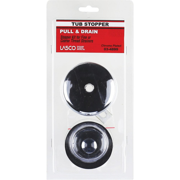 Lasco Polished Chrome Push Pull Bath Drain Trim Kit 03-4899 404027