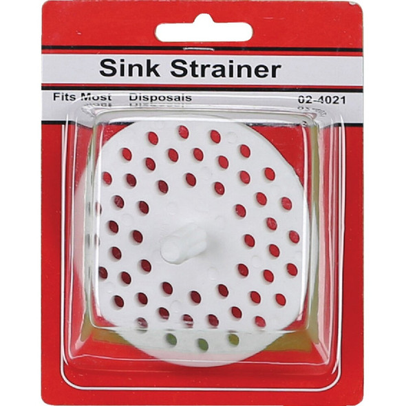 Lasco 3 In. Dia White Plastic Fit-All Disposer Strainer 02-4021 401773