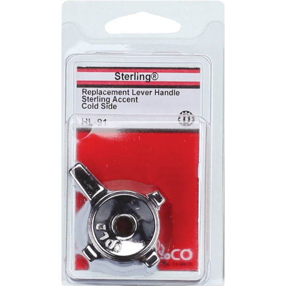 Lasco Sterling Accent Cold Handle Chrome Tub & Shower Handle Kit HL-91 403634