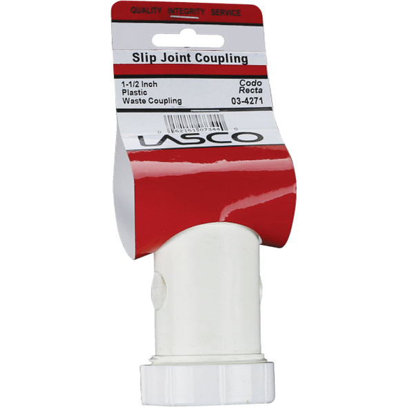 Lasco 1-1-2 In. x 1-1-2 In. Straight Double Slip Joint Extension PVC Coupling 03-4271 403866