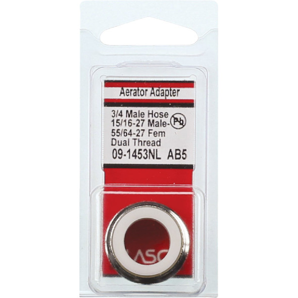 Lasco No Lead Dual Thread Female to Male Hose Faucet Adapter, Chrome-Plated 09-1453NL 403874