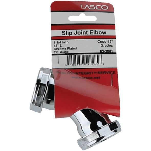 Lasco 1-1/4 In. Chrome-Plated Elbow