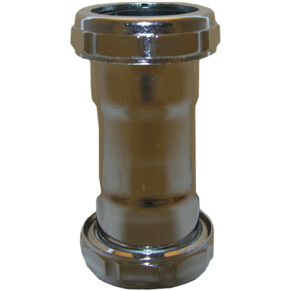 Lasco 1-1/4 In. Chrome-Plated Brass Straight Coupling 03-3871