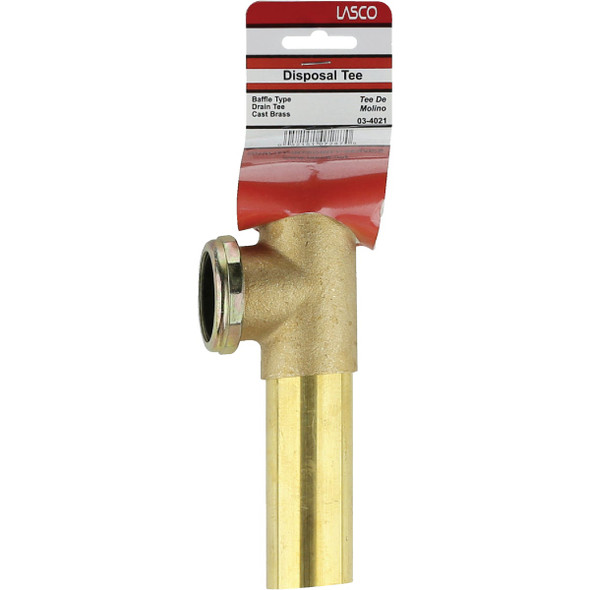 Lasco 1-1/2 In. Rough Brass End Outlet Tee