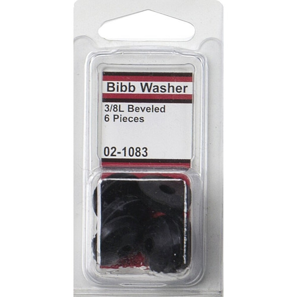 Lasco 11-16 In. Black Beveled Bibb Faucet Washer (6 Ct.) 02-1083 403240