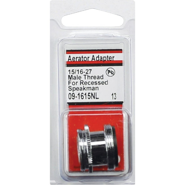 Lasco No Lead Male Faucet Adapter, Extra Long for Recessed Speakman Mounting 09-1615NL 403886