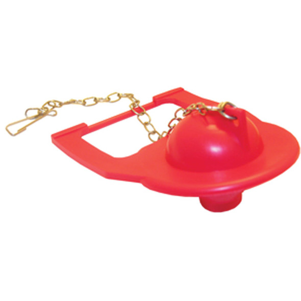 Lasco Square Back Red Rubber Flapper with Chain 04-1535