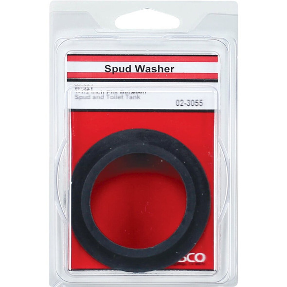 Lasco 1-1-2 In. Black Rubber Toilet Spud Flanged Washer  02-3055 402416