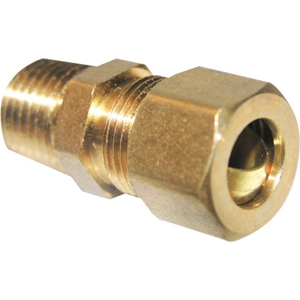 Lasco 3/8 In. C x 1/4 In. MPT Brass Compression Adapter 17-6833