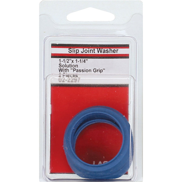 Lasco 1-1-2 In. x 1-1-4 In. Blue Vinyl Slip Joint Washer (2-Pack) 02-2297 401352