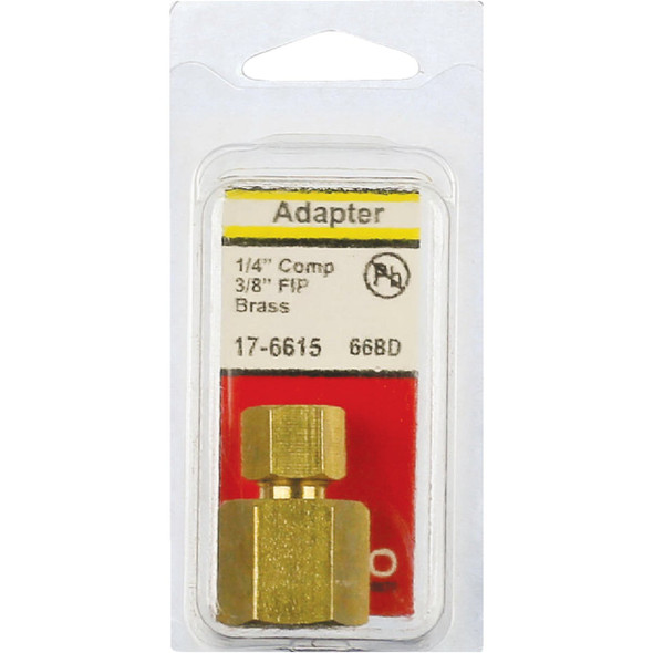 Lasco 1/4 In. C x 3/8 In. FPT Brass Compression Adapter Lasco 1/4 In. C x 3/8 In. FPT Brass Compression Adapter