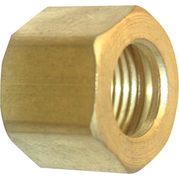 Lasco 1/4 In. Brass Compression Nut (2-Pack) 17-6111