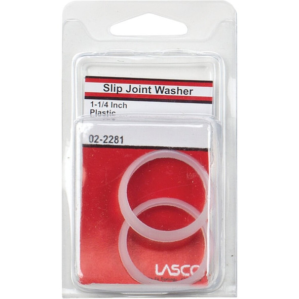 Lasco 1-1-4 In. White Plastic-Poly Slip Joint Washer (2-Pack) 02-2281 401332