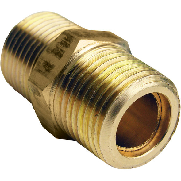 Lasco 3/8 In. MPT x 3/8 In. MPT Brass Hex Nipple 17-8631