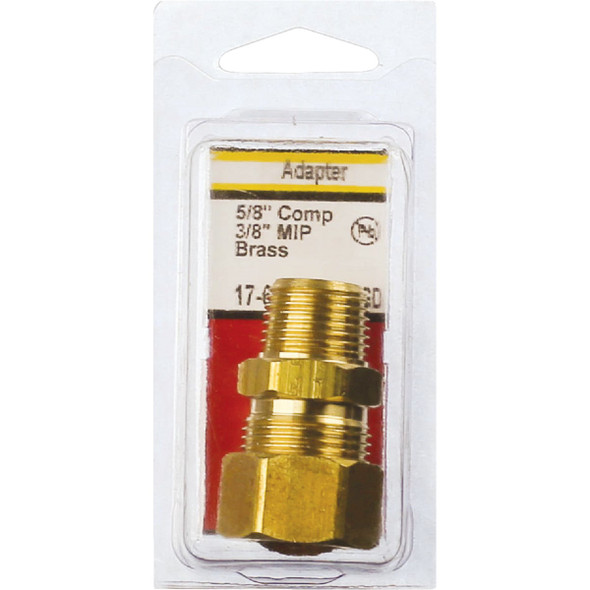 Lasco 5-8 In. C x 3-8 In. MPT Brass Compression Adapter 17-6857 402934