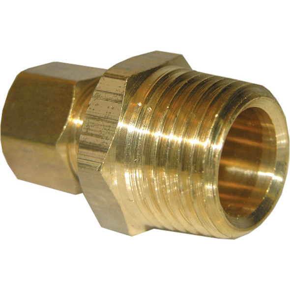 Lasco 5/8 In. C x 3/8 In. MPT Brass Compression Adapter 17-6857