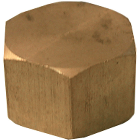 Lasco 1/2 In. Brass Compression Cap 17-6187
