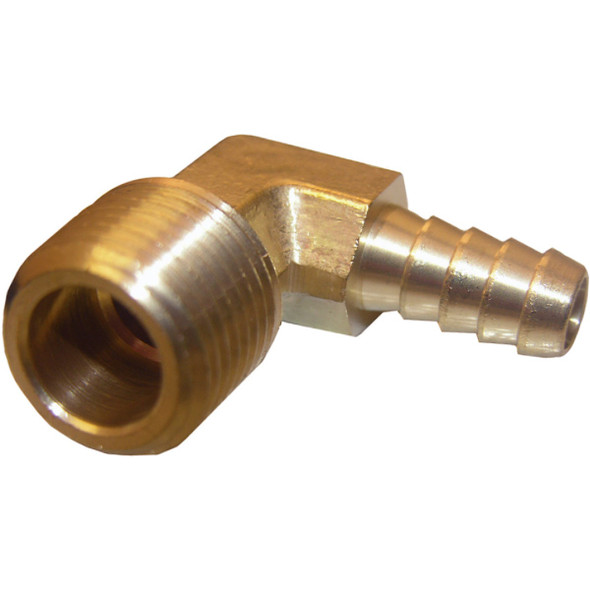 Lasco 1/2 In. MPT x 3/8 In. Hose Barbed 90 Deg. Brass Elbow (1/4 Bend) 17-7913