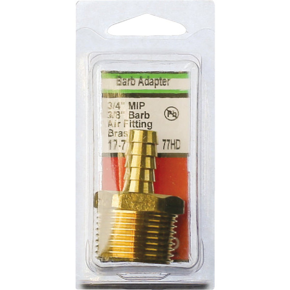 Lasco 3-4 In. MPT x 3-8 In. Brass Hose Barb Adapter 17-7763 402527