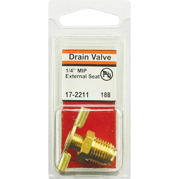 Lasco 1-4 In. MPT Brass 200 psi External Seat Drain Cock 17-2211 403001