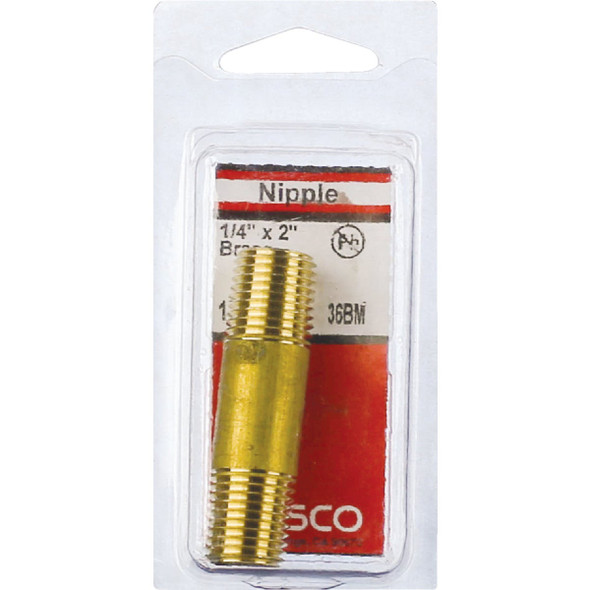 Lasco 1/4 In. x 2 In. Brass Nipple Lasco 1/4 In. x 2 In. Brass Nipple