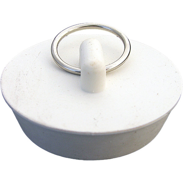 Lasco Hollow 1-5/8 In. White Sink Rubber Drain Stopper 02-3211