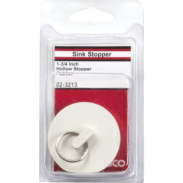 Lasco Hollow 1-3/4 In. White Sink Rubber Drain Stopper Lasco Hollow 1-3/4 In. White Sink Rubber Drain Stopper