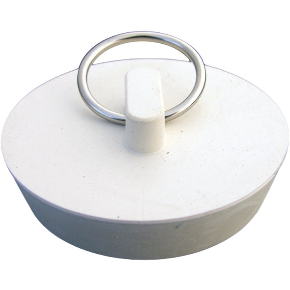 Lasco Hollow 1-3/4 In. White Sink Rubber Drain Stopper 02-3213