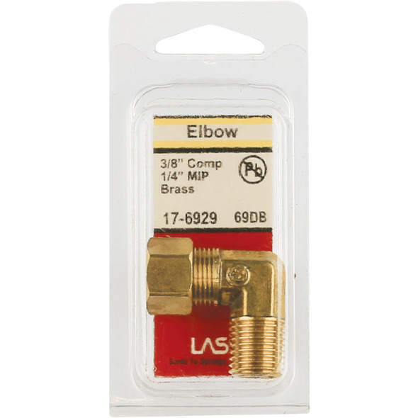 Lasco 3-8 In. C x 1-4 In. MPT 90 Deg. Compression Brass Elbow (1-4 Bend) 17-6929 402955