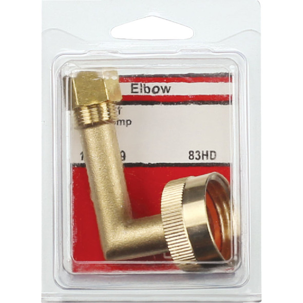 Lasco 3-4 In. FHT Swivel x 3-8 C 90 Deg. Compression Brass Elbow (1-4 Bend) 17-8389 402588