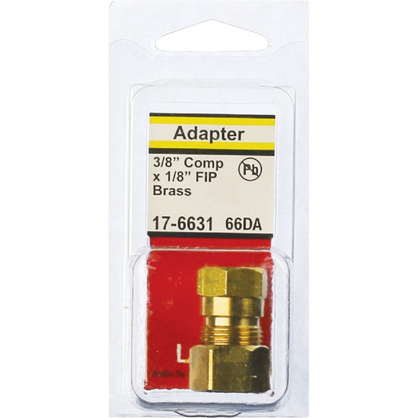 Lasco 3-8 In. C x 1-8 In. FPT Brass Compression Adapter 17-6631 402815
