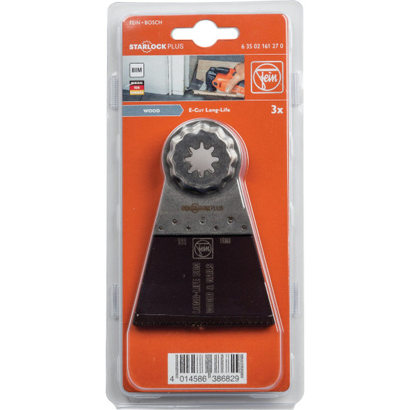 Fein Starlock 2-9-16 In. Bi-Metal Long-Life E-Cut Oscilating Blade (3-Pack) 63502161270 301593