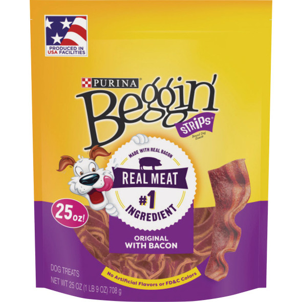 Purina Beggin' Strips Bacon Flavor Chewy Dog Treat, 25 Oz. 381073 Purina Beggin' Strips Bacon Flavor Chewy Dog Treat, 25 Oz. 381073