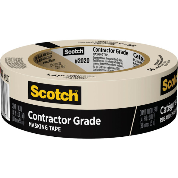 Scotch 1.41 In. x 60.1 Yd. Contractor Grade Masking Tape 2020-36AP