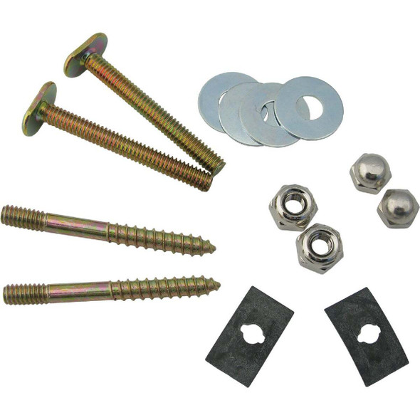 Lasco 1/4 In. x 2-1/4 In. Brass Plated Steel Toilet Bolts (2 Pack) 04-3653