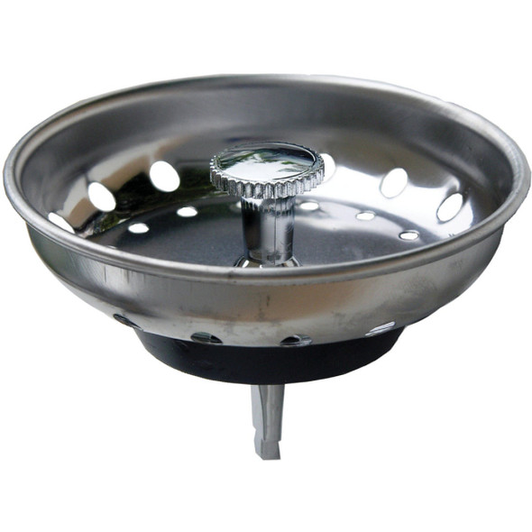 Lasco 3.25 In. Chrome Post Style Basket Strainer Stopper 03-1053