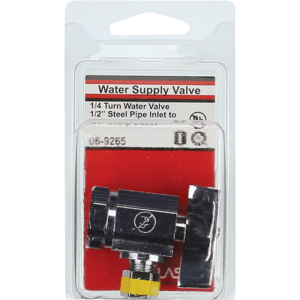 Lasco 1-2 In. IP Inlet x 1-4 In. C Outlet 1-4 Turn Angle Valve 06-9265 402609