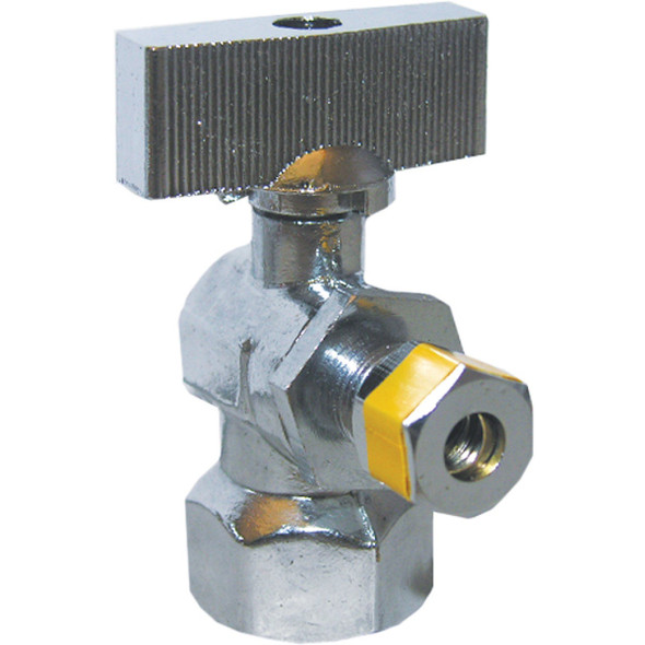 Lasco 1/2 In. IP Inlet x 1/4 In. C Outlet 1/4 Turn Angle Valve 06-9265