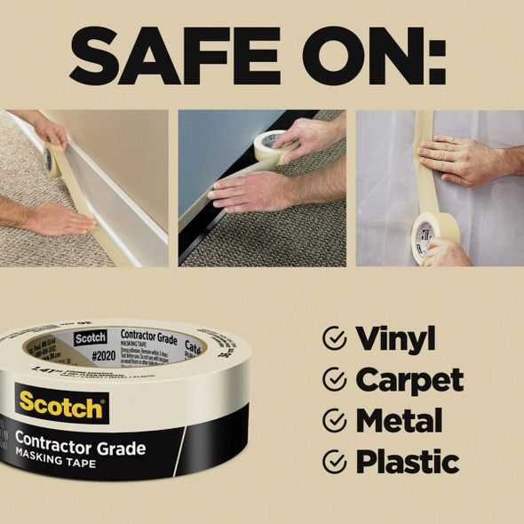 Scotch 1.88 In. x 60.1 Yd. Contractor Grade Masking Tape 2020-48MP 788076