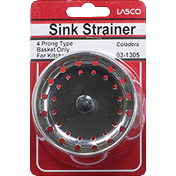 Lasco 3-1/4 In. Chrome 4-Prong Sink Basket Strainer Cup Lasco 3-1/4 In. Chrome 4-Prong Sink Basket Strainer Cup