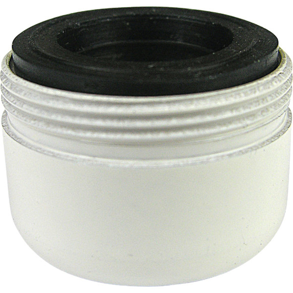 Lasco 1.2 GPM 55/64 In. Male Dual Thread Aerator, White 09-8975
