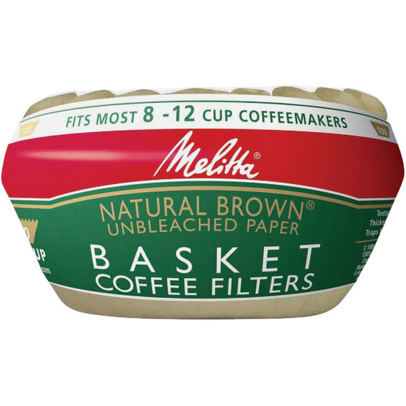Melitta 8-12 Cup Brown Basket Coffee Filter (100-Pack) 62994
