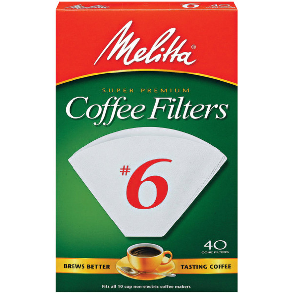 Melitta #6 Cone 8-12 Cup Coffee Filter (40-Pack) 626402