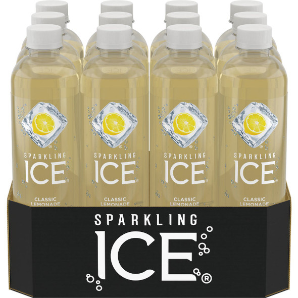 Sparkling Ice 17 Oz. Sparkling Water, Classic Lemonade 622322 Pack of 12