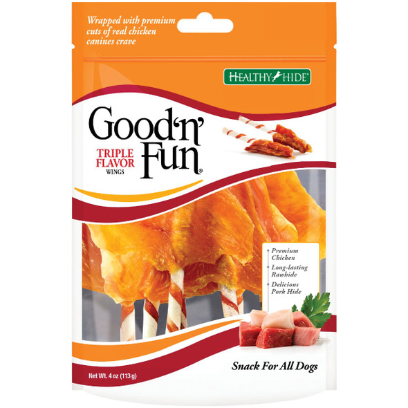 Healthy Hide 4oz Pk/Bf/Chk Rawhide 83336