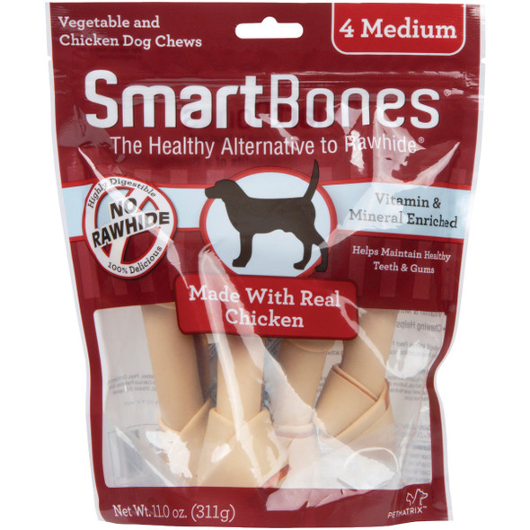 SmartBone Medium Chicken Chew Bone (4-Pack) SBC-00206