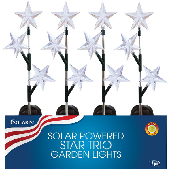 Alpine 34 In. H. Patriotic Solar Stake Light SOT866BB Pack of 20