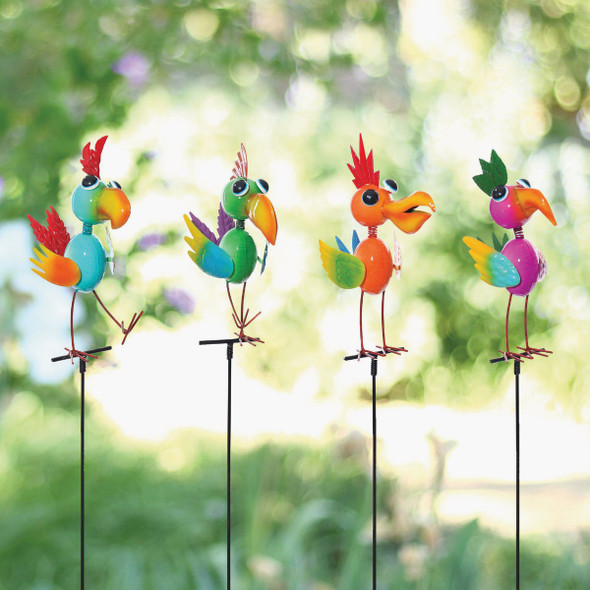 Alpine 35 In. Metal Bird Garden Stake Lawn Ornament Alpine 35 In. Metal Bird Garden Stake Lawn Ornament