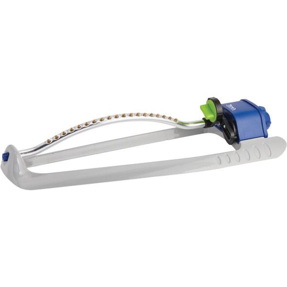 Best Garden Metal 3400 Sq. Ft. Blue & Gray Oscillating Sprinkler 37108