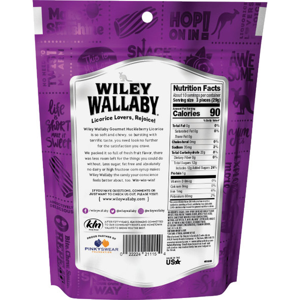 Wiley Wallaby Huckleberry Licorice 10 Oz. Candy
